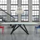 Tavolo da Pranzo Allungabile fino a 278 cm in Vetro Made in Italy – Settimmio Viadurini