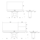 Tavolo da Pranzo Allungabile fino a 280 o 298 cm Ceramica Metallo - Revia Viadurini