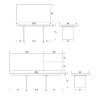 Tavolo da Pranzo Allungabile fino a 280 o 298 cm Piano Ceramica - Nomia Viadurini