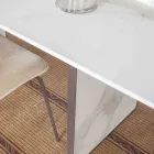 Tavolo da Pranzo Allungabile fino a 280 o 298 cm Piano Ceramica - Nomia Viadurini