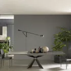 Tavolo da Pranzo Allungabile Fino a 298 cm in Ceramica Made in Italy - Anaconda Viadurini