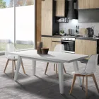 Tavolo da Pranzo Allungabile Fino a 315 cm in Mdf e Legno Massello - Paolo Viadurini