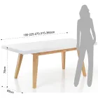 Tavolo da Pranzo Allungabile Fino a 315 cm in Mdf e Legno Massello - Paolo Viadurini