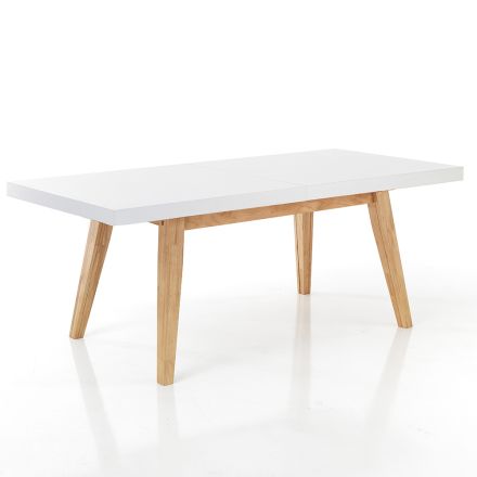 Tavolo da Pranzo Allungabile Fino a 315 cm in Mdf e Legno Massello - Paolo Viadurini
