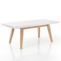 Tavolo da Pranzo Allungabile Fino a 315 cm in Mdf e Legno Massello - Paolo