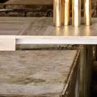 Tavolo da pranzo allungabile fino a 320 cm design moderno Oky Viadurini