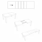 Tavolo da pranzo allungabile fino a 320 cm design moderno Oky Viadurini