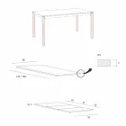 Tavolo da Pranzo Allungabile Fino a 334 cm Effetto Legno Made in Italy - Maltese Viadurini