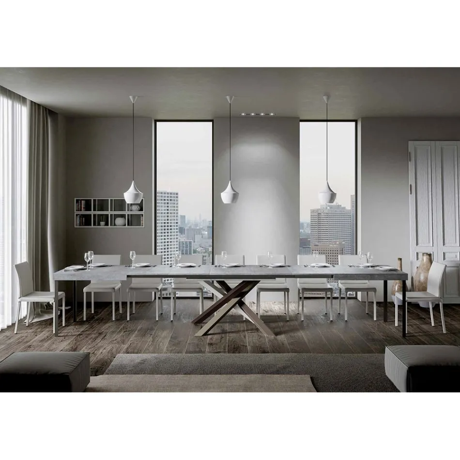 Tavolo da Pranzo Allungabile Fino a 440 cm di Design Made in Italy - Rally Viadurini