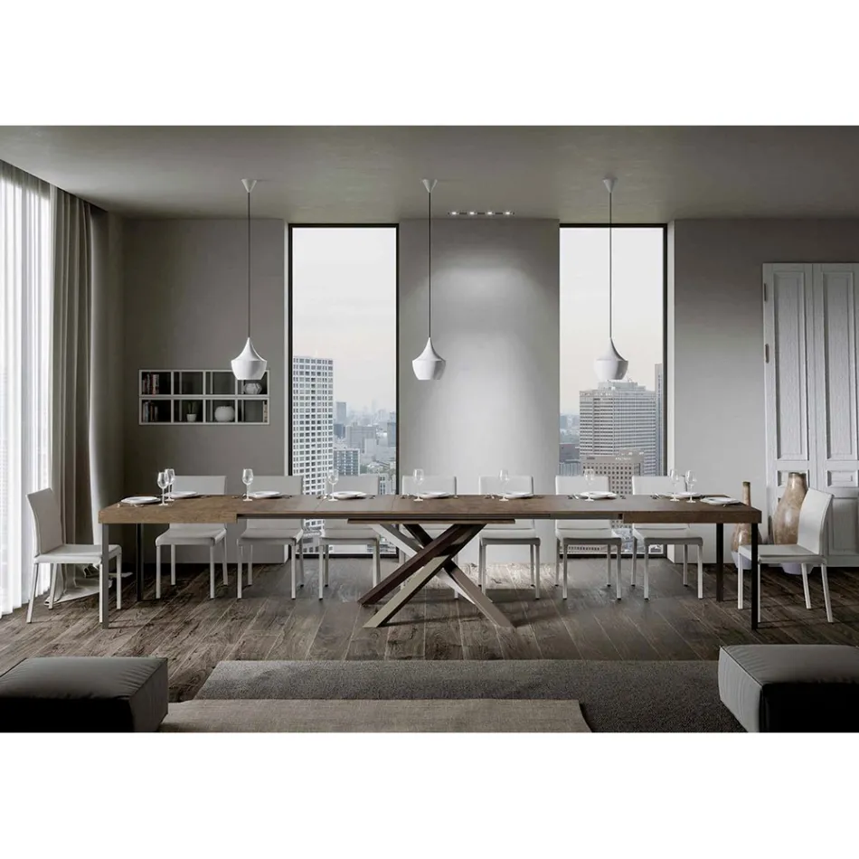 Tavolo da Pranzo Allungabile Fino a 440 cm di Design Made in Italy - Rally Viadurini