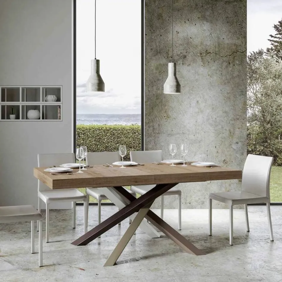 Tavolo da Pranzo Allungabile Fino a 440 cm di Design Made in Italy - Rally Viadurini