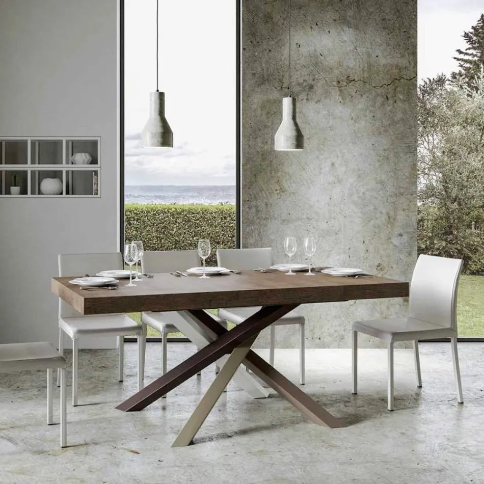 Tavolo da Pranzo Allungabile Fino a 440 cm di Design Made in Italy - Rally Viadurini