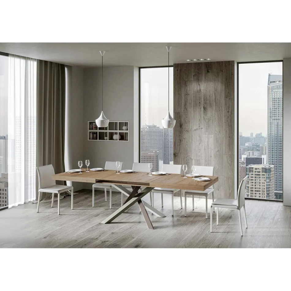 Tavolo da Pranzo Allungabile Fino a 440 cm di Design Made in Italy - Rally Viadurini