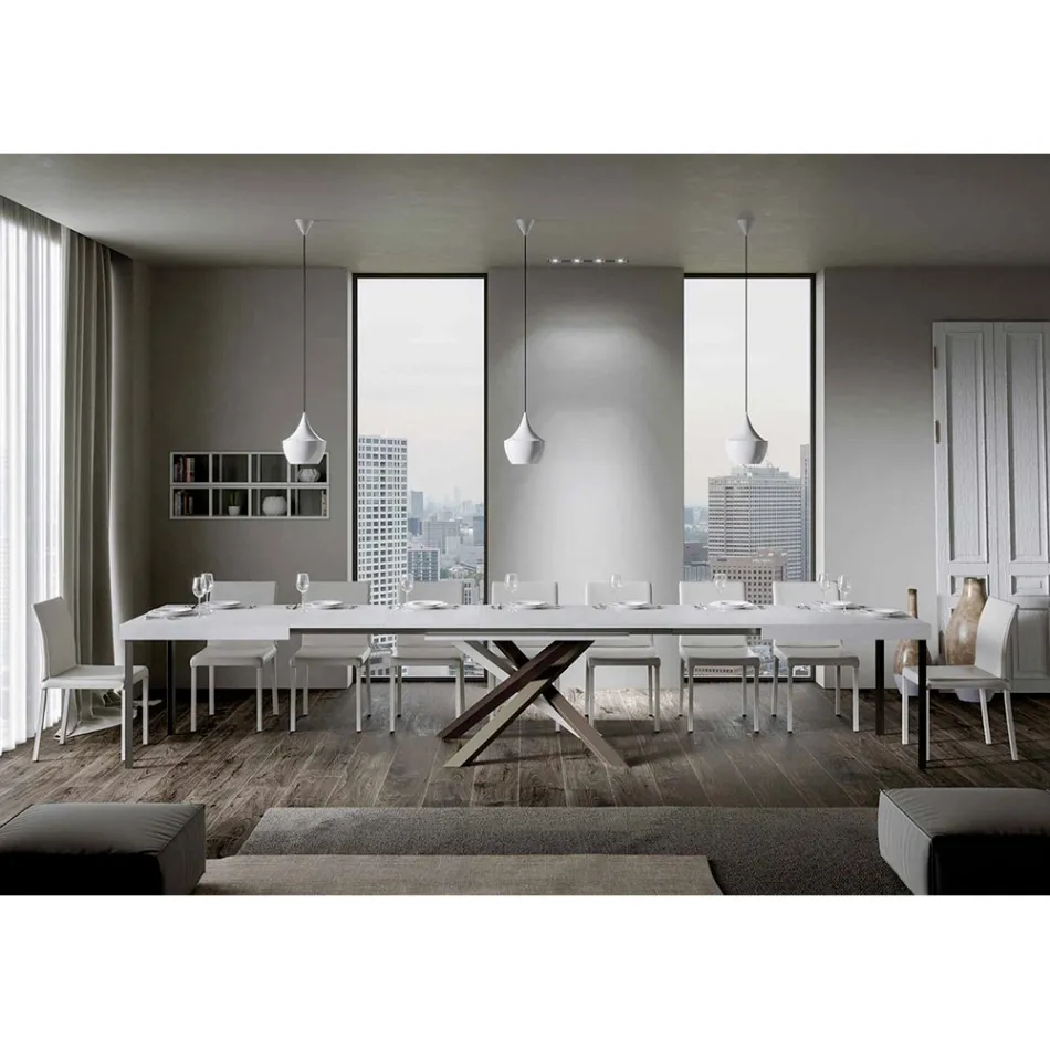 Tavolo da Pranzo Allungabile Fino a 440 cm di Design Made in Italy - Rally Viadurini