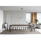 Tavolo da Pranzo Allungabile Fino a 440 cm in Legno e Ferro Made in Italy - Foxy Viadurini