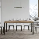 Tavolo da Pranzo Allungabile Fino a 440 cm in Legno e Ferro Made in Italy - Foxy Viadurini