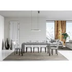 Tavolo da Pranzo Allungabile Fino a 440 cm in Legno e Ferro Made in Italy - Foxy Viadurini