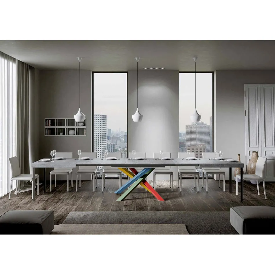 Tavolo da Pranzo Allungabile Fino a 440 cm Piano in Legno Made in Italy - Boan Viadurini