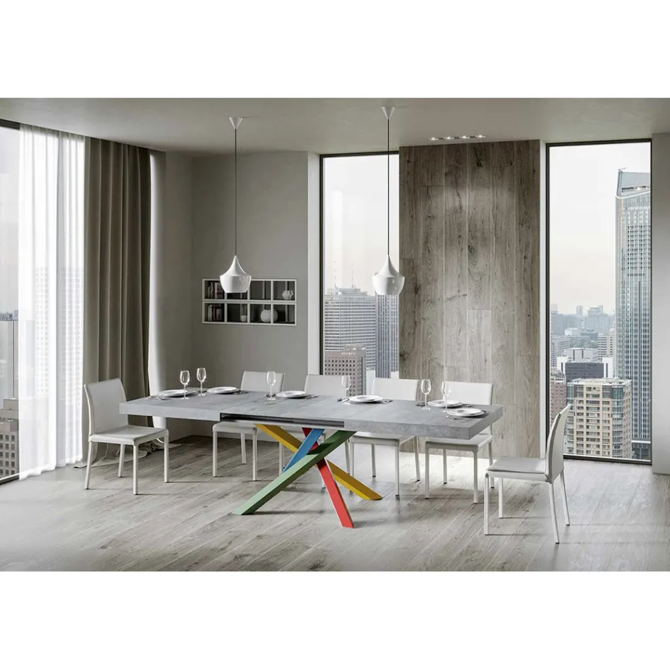 Tavolo da Pranzo Allungabile Fino a 440 cm Piano in Legno Made in Italy - Boan Viadurini