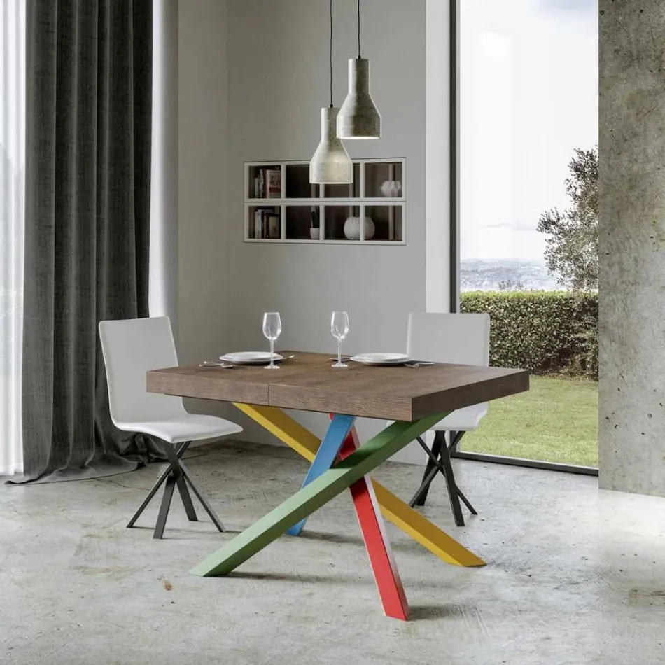 Tavolo da Pranzo Allungabile Fino a 440 cm Piano in Legno Made in Italy - Boan Viadurini