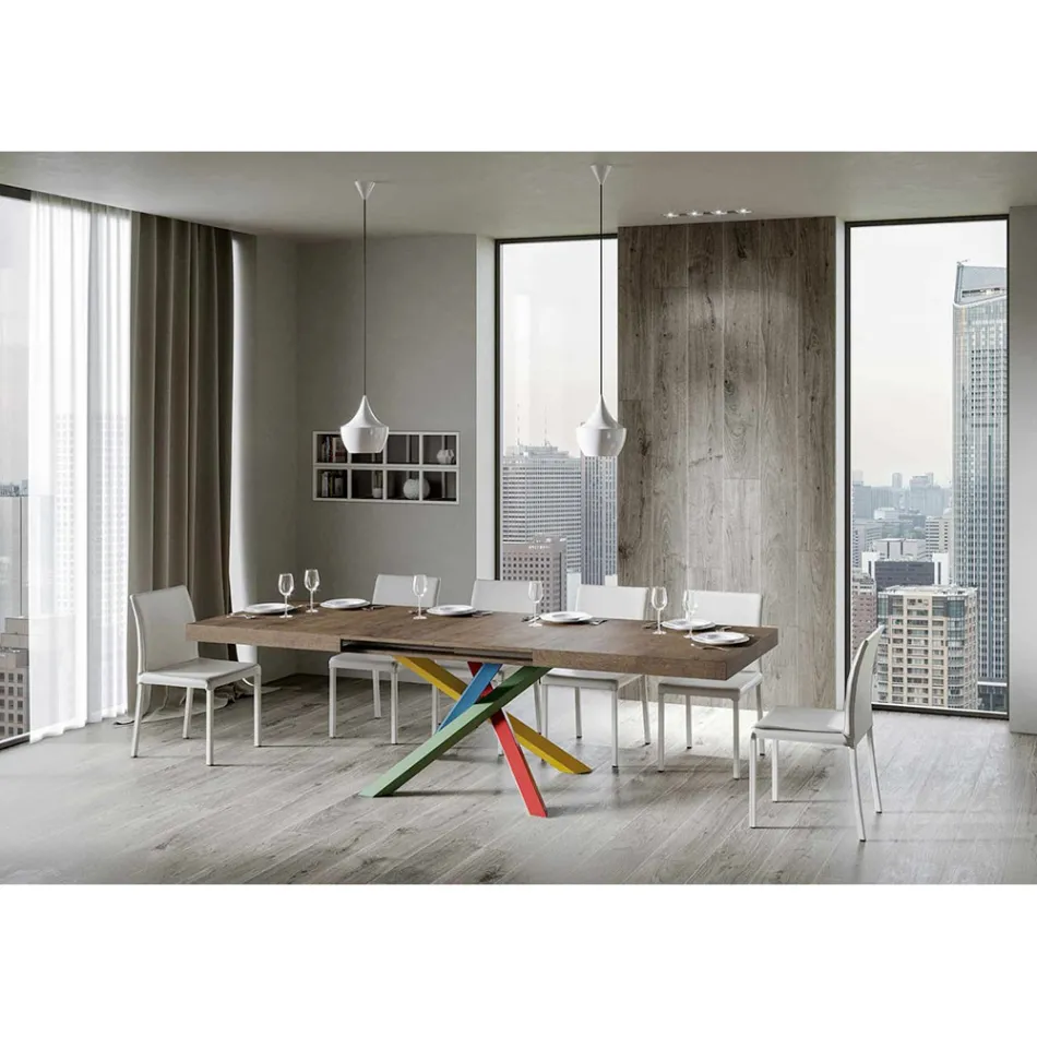 Tavolo da Pranzo Allungabile Fino a 440 cm Piano in Legno Made in Italy - Boan Viadurini