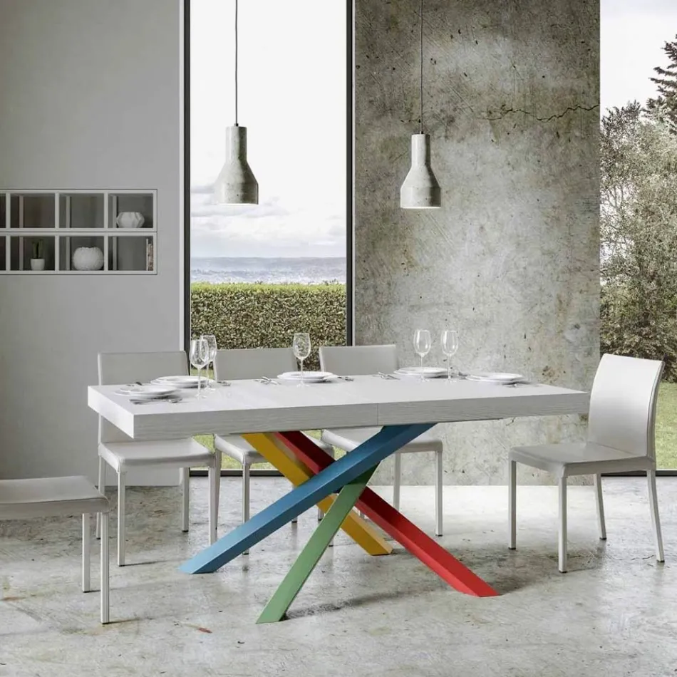 Tavolo da Pranzo Allungabile Fino a 440 cm Piano in Legno Made in Italy - Boan Viadurini