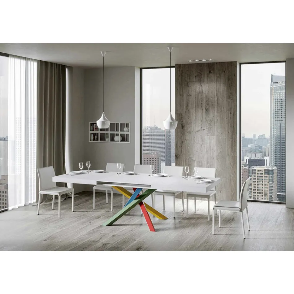 Tavolo da Pranzo Allungabile Fino a 440 cm Piano in Legno Made in Italy - Boan Viadurini