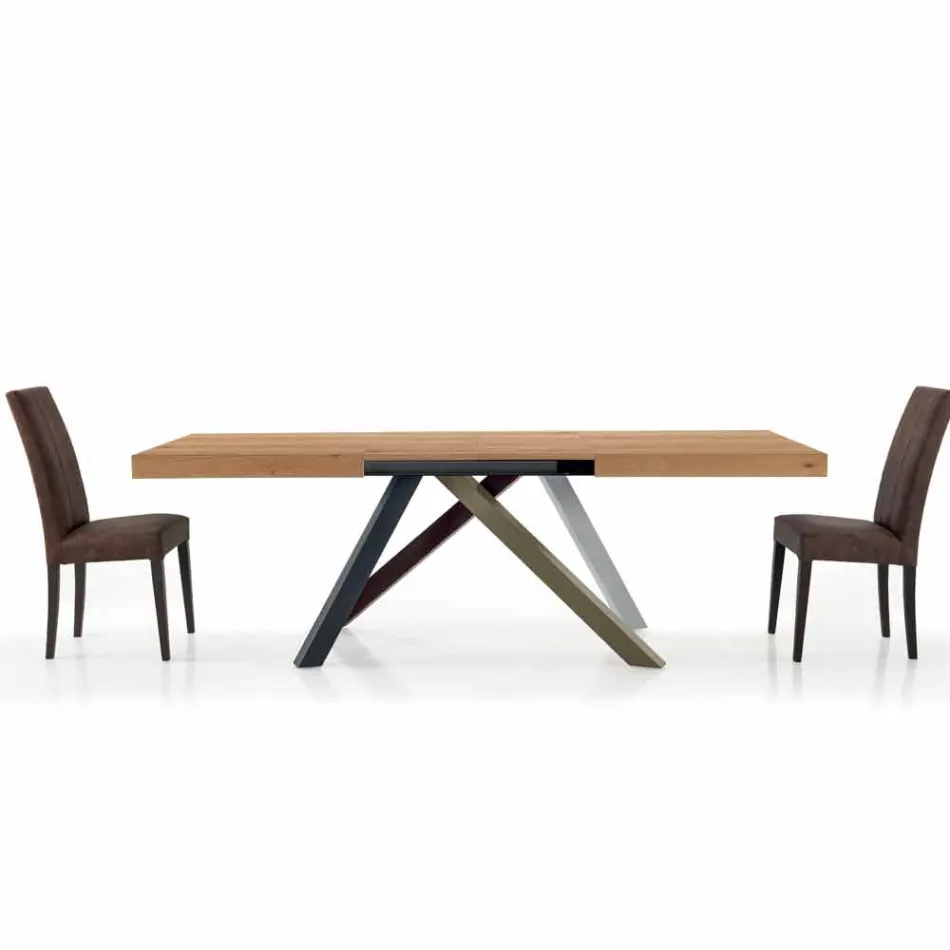 Tavolo da Pranzo Allungabile fino a 450 cm in Laminato Made in Italy – Salentino Viadurini
