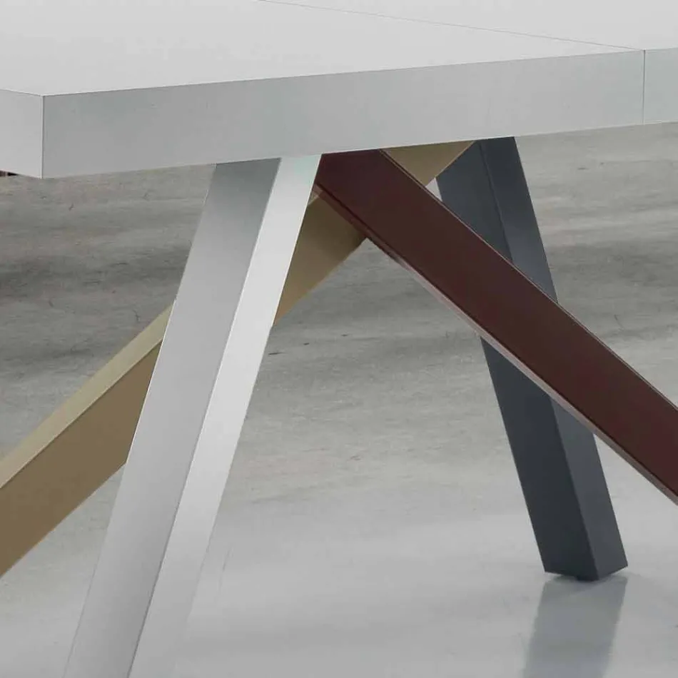Tavolo da Pranzo Allungabile fino a 450cm in Laminato Made in Italy – Salentino Viadurini