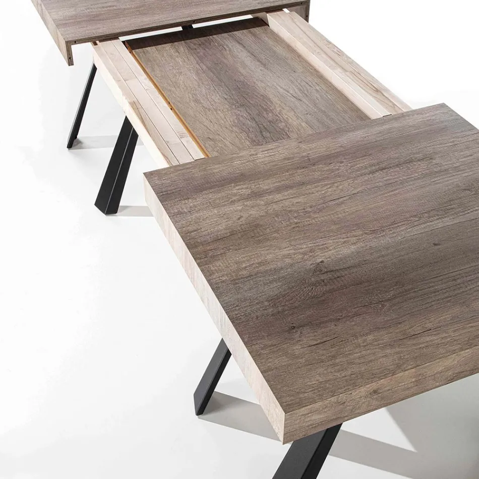 Tavolo da Pranzo Allungabile Fino a 500 cm con Piano in Nobilitato - Raimondo Viadurini