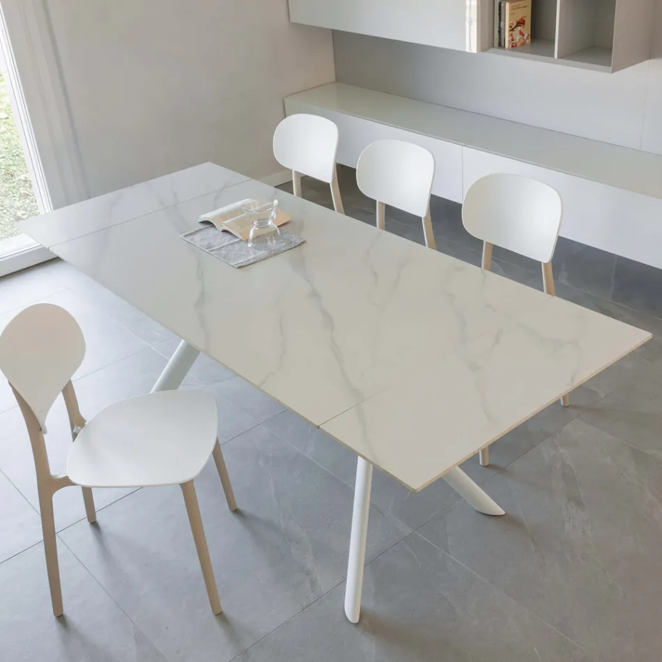 Tavolo da Pranzo Allungabile in Diverse Finiture - Shaila Viadurini