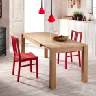 Tavolo da pranzo allungabile in legno di rovere Fedro, made in Italy Viadurini