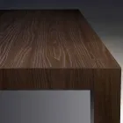 Tavolo da pranzo allungabile in legno melaminico fatto in Italia, Oky Viadurini