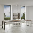 Tavolo da Pranzo Allungabile in Legno Nobilitato e Ferro Made in Italy - Badesi Viadurini