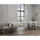 Tavolo da Pranzo Allungabile in Legno Nobilitato e Ferro Made in Italy - Badesi Viadurini