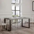 Tavolo da Pranzo Allungabile in Legno Nobilitato e Ferro Made in Italy - Badesi Viadurini
