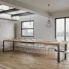 Tavolo da Pranzo Allungabile in Legno Nobilitato e Ferro Made in Italy - Badesi Viadurini