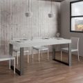 Tavolo da Pranzo Allungabile in Legno Nobilitato e Ferro Made in Italy - Badesi