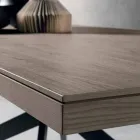 Tavolo da pranzo allungabile in legno rovere L315cm made Italy Oncino Viadurini