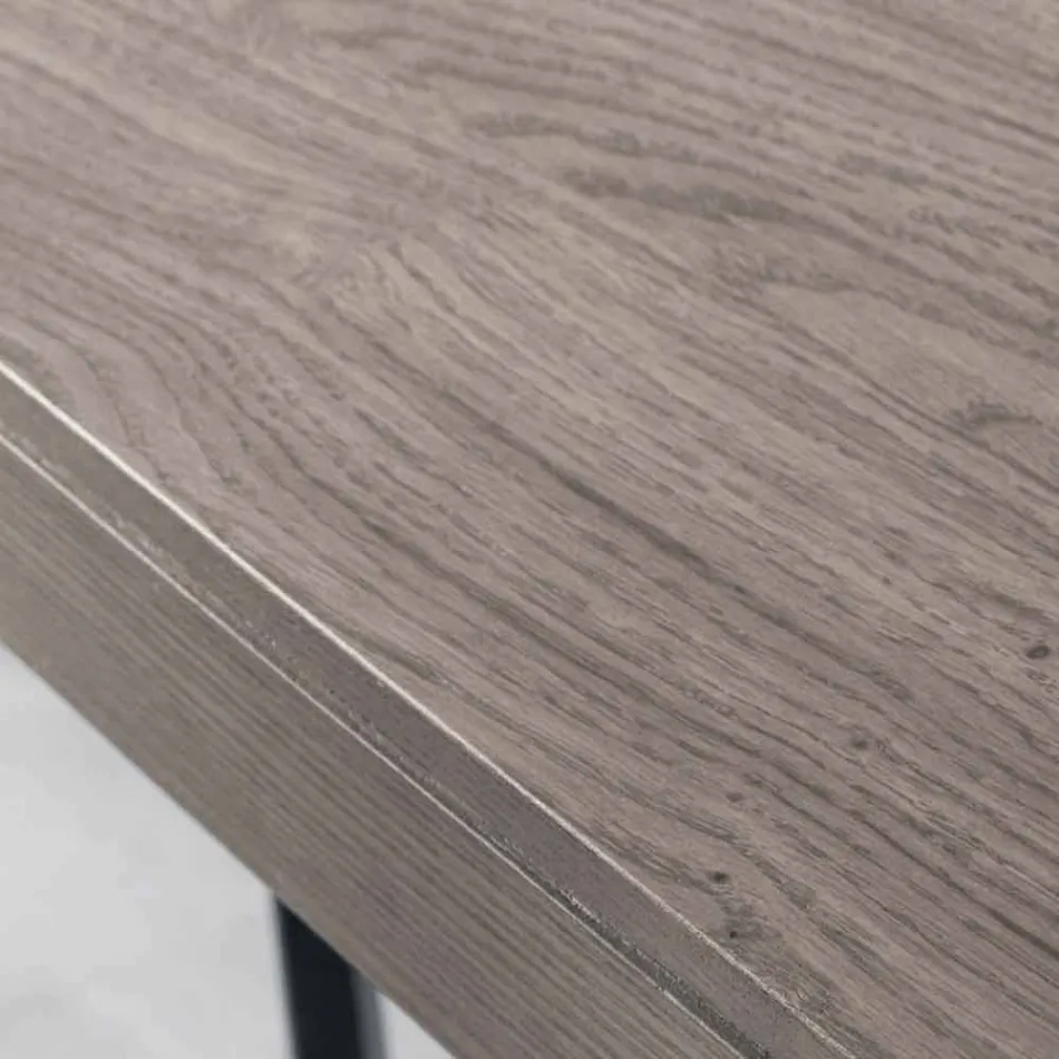 Tavolo da pranzo allungabile in legno rovere L315cm made Italy Oncino Viadurini