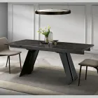 Tavolo da Pranzo Allungabile in Metallo e Vetroceramica Made in Italy - Ania Viadurini