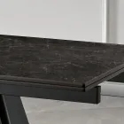 Tavolo da Pranzo Allungabile in Metallo e Vetroceramica Made in Italy - Ania Viadurini