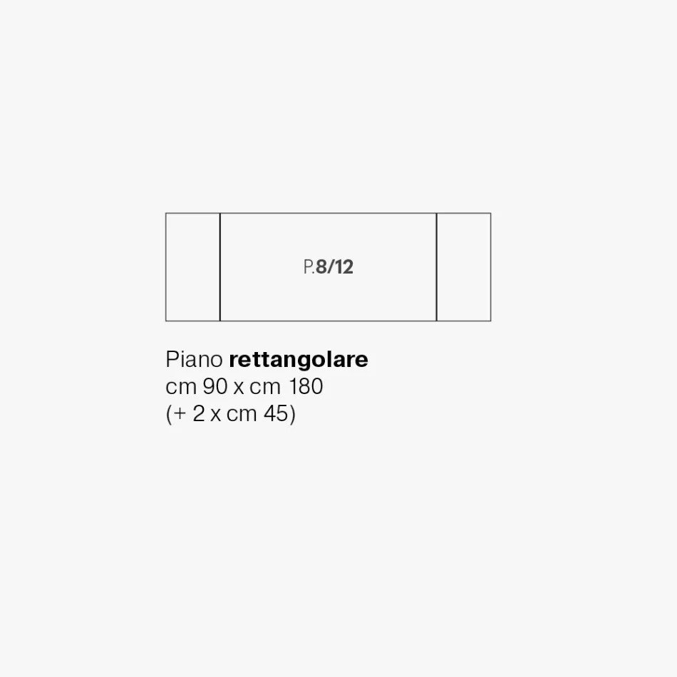 Tavolo da Pranzo Allungabile in Vetroceramica e Metallo Made in Italy - Ania Viadurini