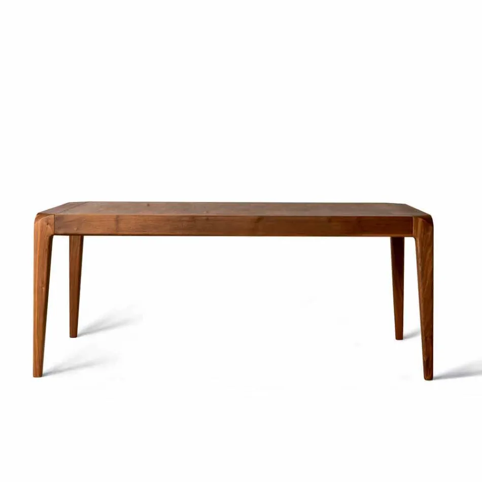 Tavolo da pranzo allungabile legno noce naturale design moderno Sanni Viadurini