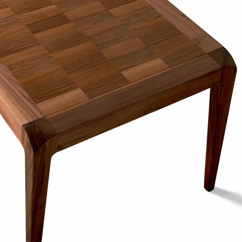 Tavolo da pranzo allungabile legno noce naturale design moderno Sanni Viadurini
