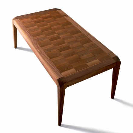 Tavolo da pranzo allungabile legno noce naturale design moderno Sanni Viadurini