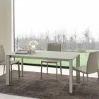 Tavolo da Pranzo Allungabile,Piano in Vetro Temperato - Faleria Viadurini