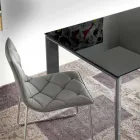 Tavolo da Pranzo Allungabile,Piano in Vetro Temperato - Faleria Viadurini