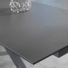 Tavolo da pranzo allungabile vetro-ceramica, l.160/240xp.90 cm, Bacco Viadurini
