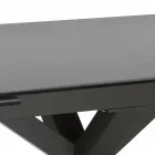Tavolo da pranzo allungabile vetro-ceramica, l.160/240xp.90 cm, Bacco Viadurini